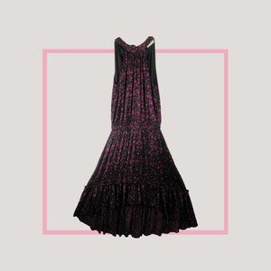 Ramy Brook Eva High-neck Midi Dress  Size M Plumberry